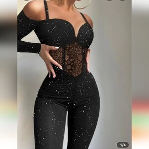 Elegant Black Lace Jumpsuit